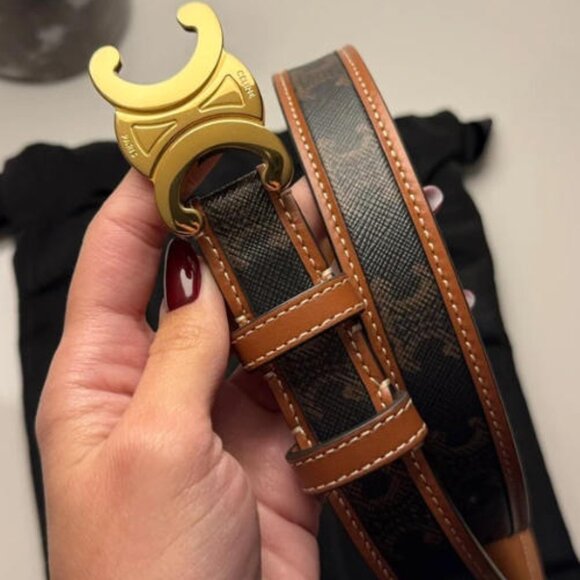 Celine Triomphe Belt 25mm 90cm - New with Box - Picture 4 of 7